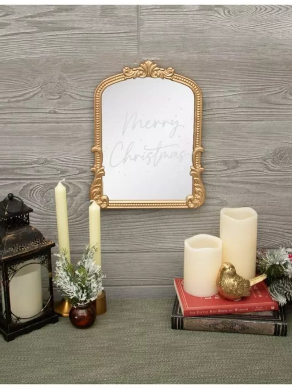 NEW - Hang or Stand Merry Christmas Arch 12 x 9 Mirror
